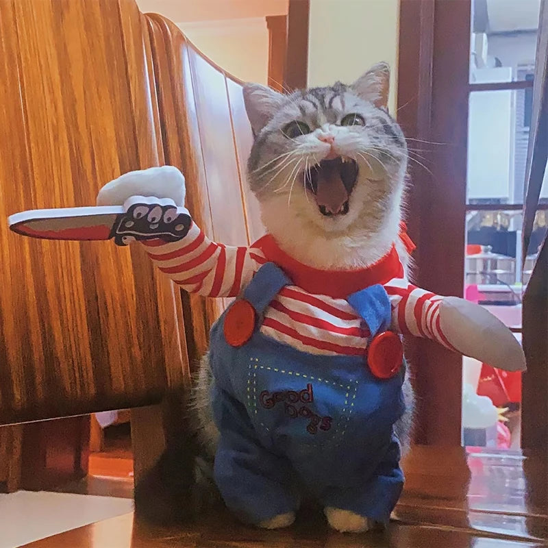 Chucky Halloween Costume for Cats & Small Dogs