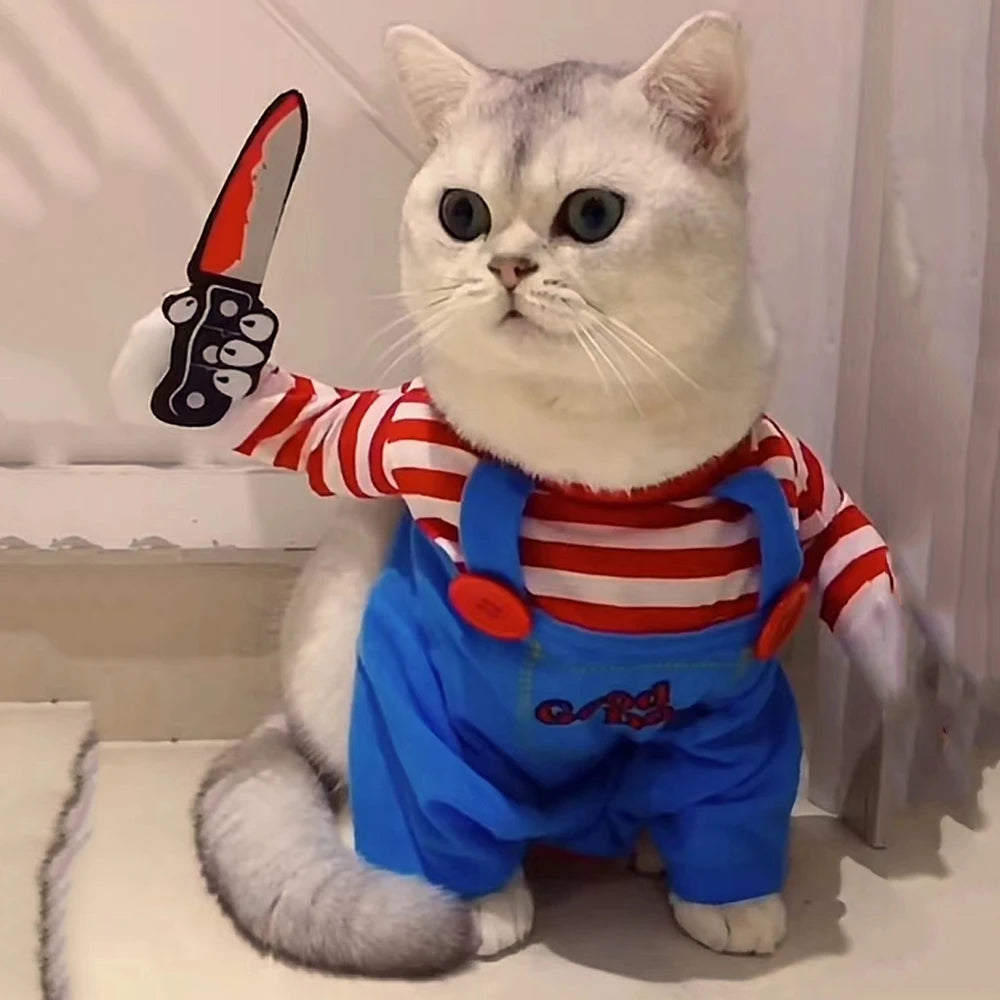 Chucky Halloween Costume for Cats & Small Dogs